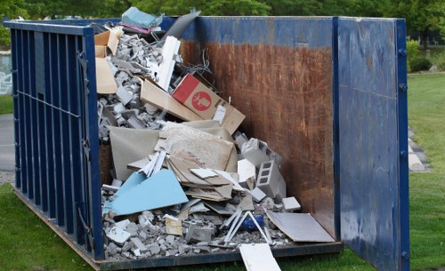 Hazardous waste containers ready for disposal in Cricklewood