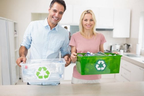 Community members engaging in recycling practices in Cricklewood